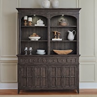 Traditional Hutch and Buffet with Removable Silverware Tray