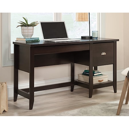 Contemporary Single Pedestal Desk with File Drawer