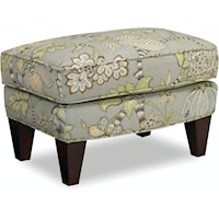Transitional Upholstered Ottoman