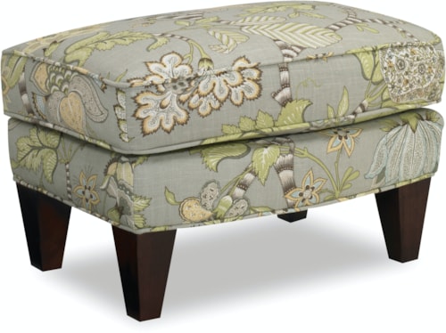 Transitional Upholstered Ottoman