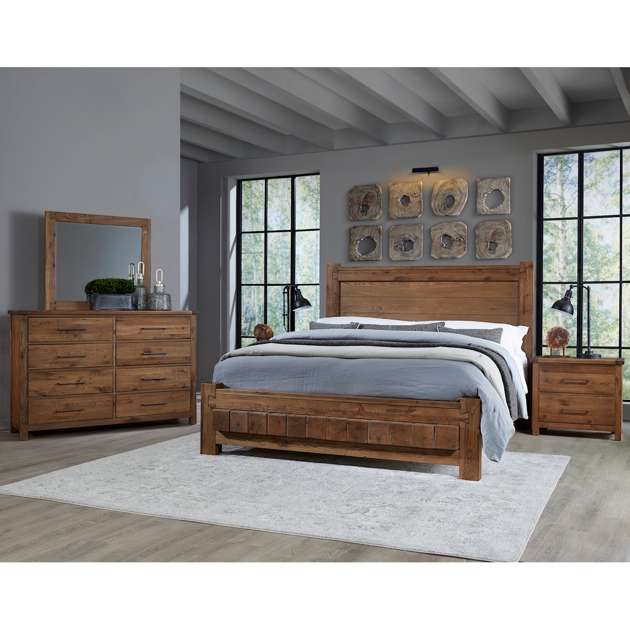 Vaughan Bassett Dovetail King Low Profile Bed