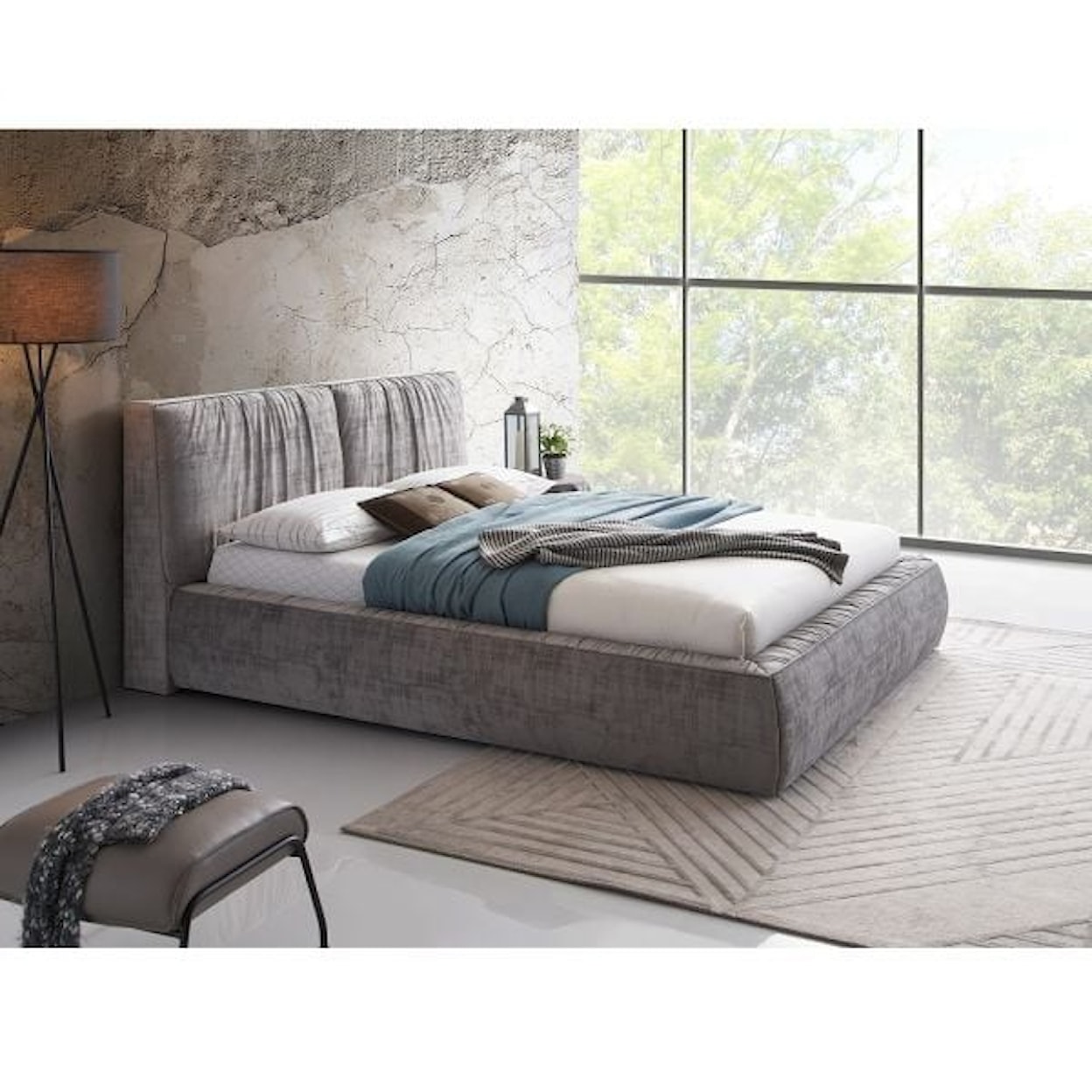 Acme Furniture Onfroi King Upholstered Bed