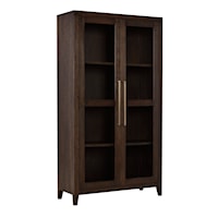 Vertical Glass Door Accent Cabinet