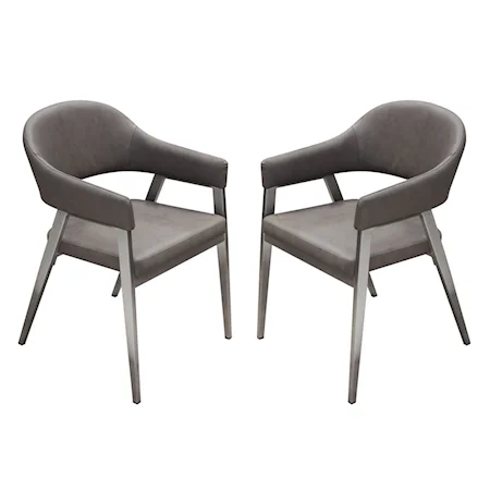 Set of Two Modern Dining Chairs