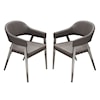 Diamond Sofa Furniture Adele Set of Two Dining Chairs