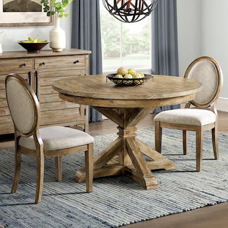 3-Piece Round Dining Table Set