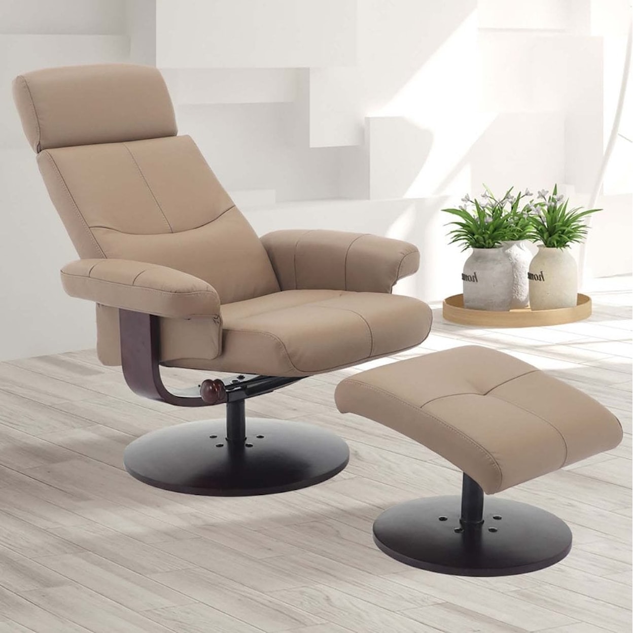 Progressive Furniture M165 Roma Recliner with Ottoman