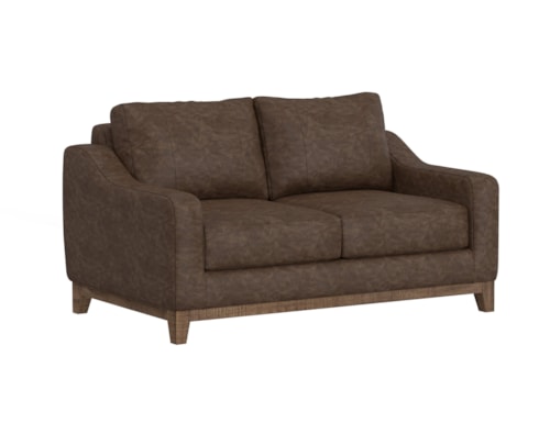 Transitional Loveseat with Throw Pillows