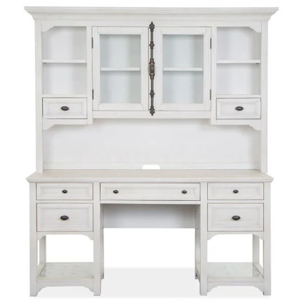 Farmhouse Reimagined - 3 Piece Desk & Hutch Set - White – SJB Home