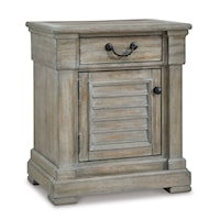 Transitional Nightstand with Door and 1 Drawer