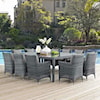 Modway Summon Outdoor 11 Piece Dining Set