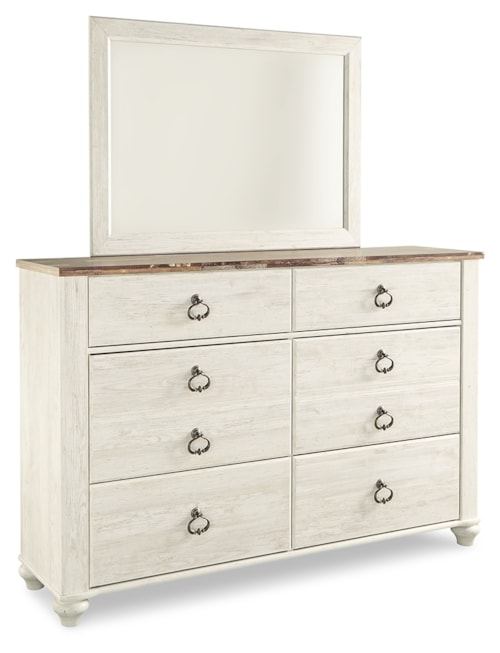 Willowton Dresser And Mirror