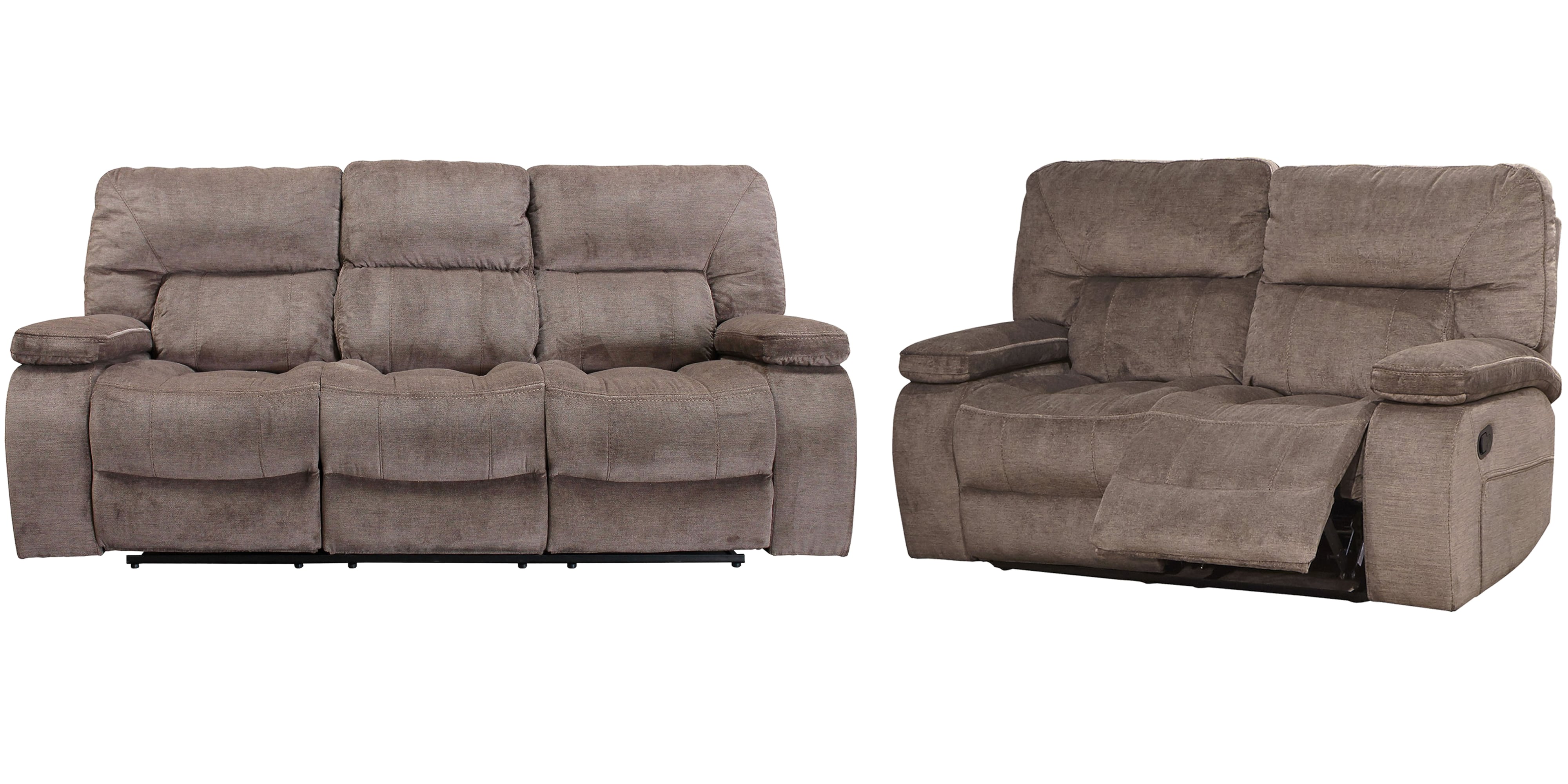 Manual Reclining Sofa and Loveseat Set