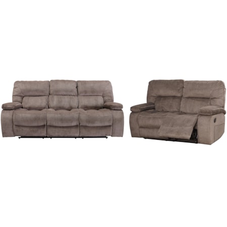 Reclining Sofa and Loveseat Set