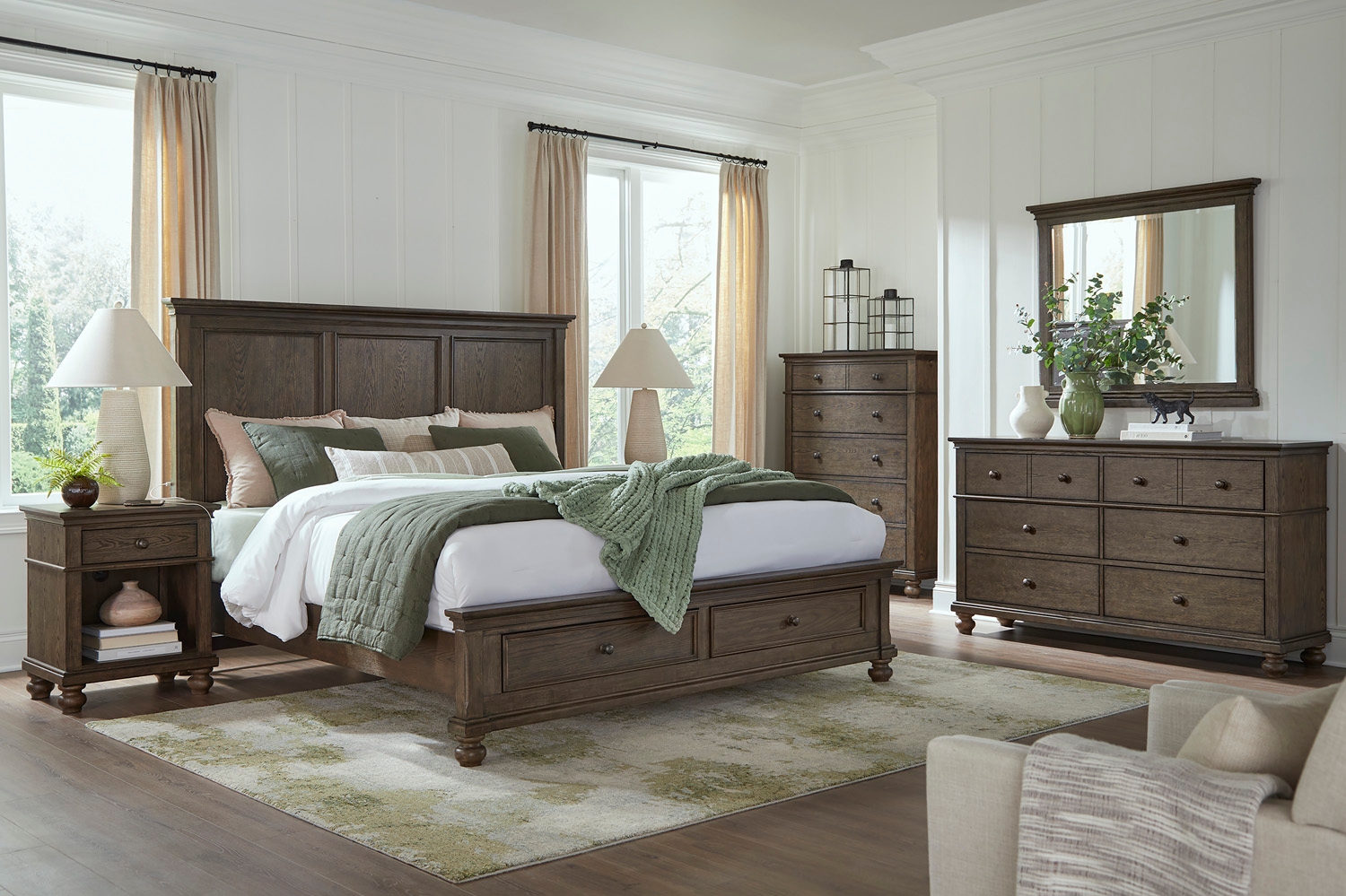 Aspenhome Oxford Queen Storage Panel Bed