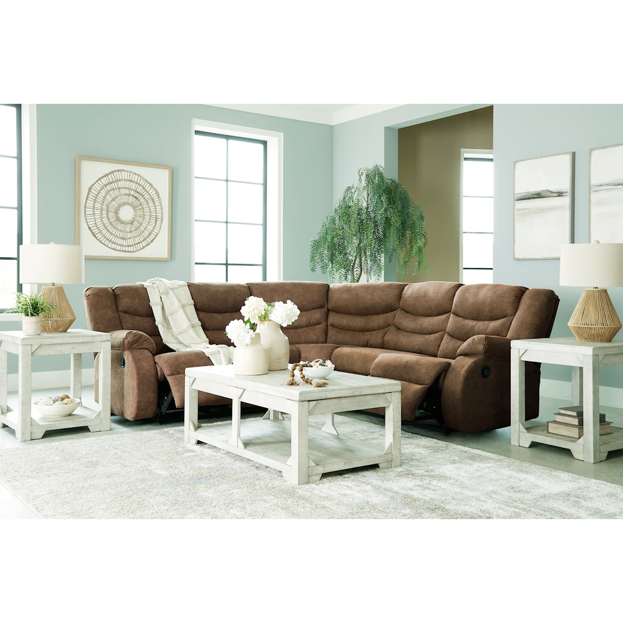 Ashley Furniture Signature Design Partymate Reclining Sectional
