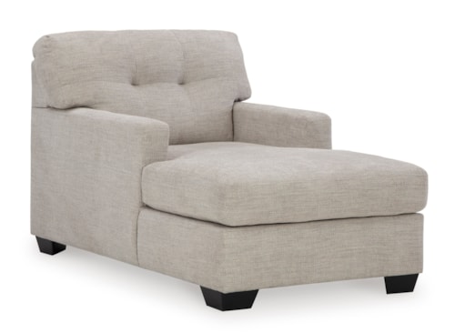 Contemporary Chaise with Track Arms