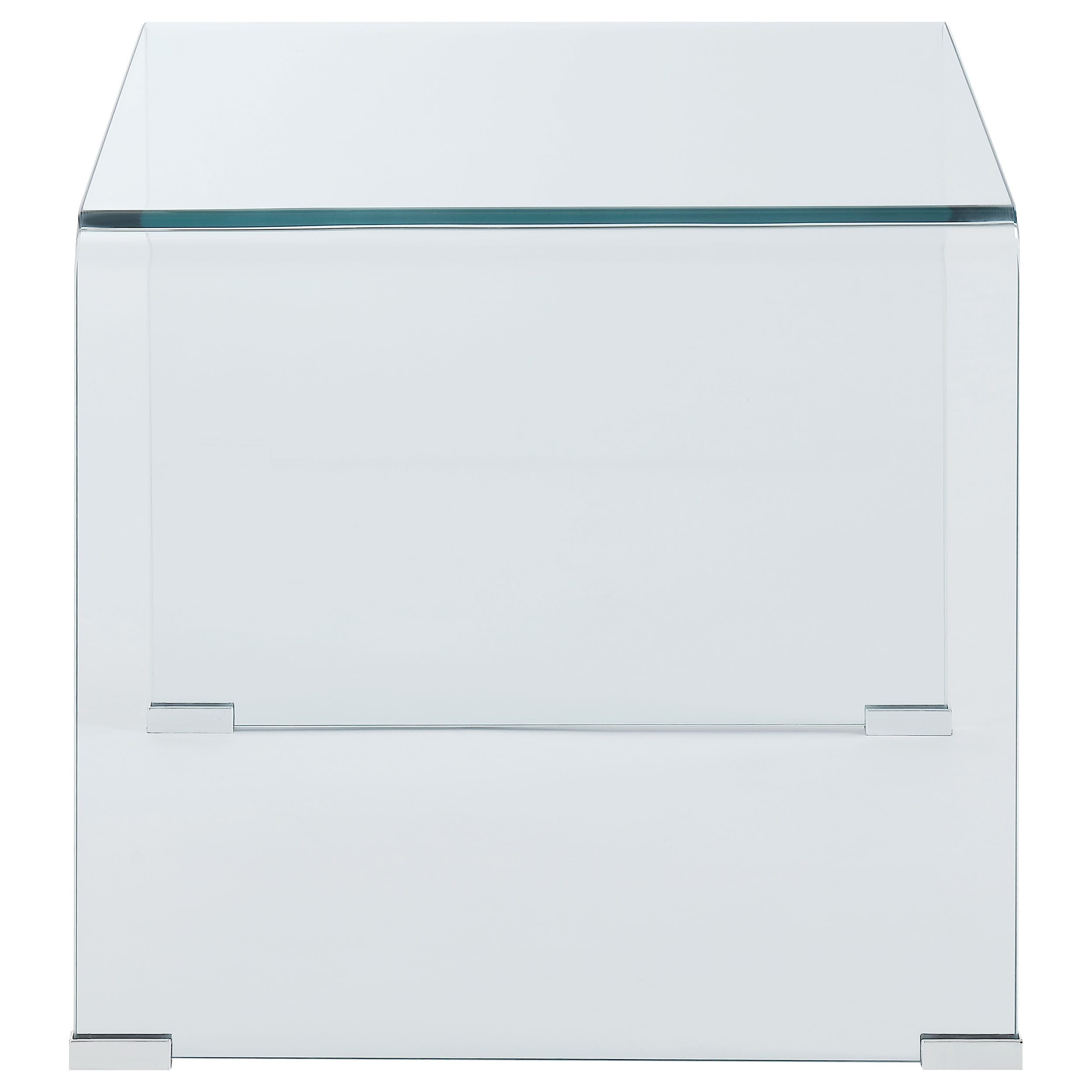 Coaster Ripley Squared Tempered Bent Glass Side End Table