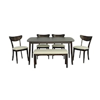 Transitional 6-Piece Dining Set