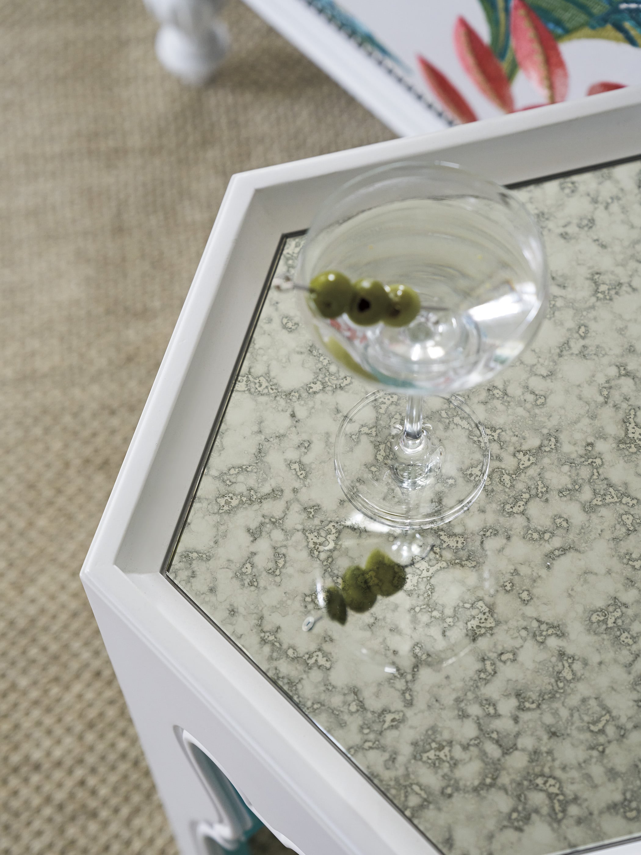 Barclay Butera Villa Blanca Bilbao Hexagonal End Table