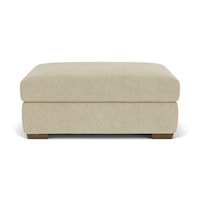 Casual Ottoman with Tapered Block Feet