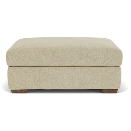 Casual Ottoman with Tapered Block Feet