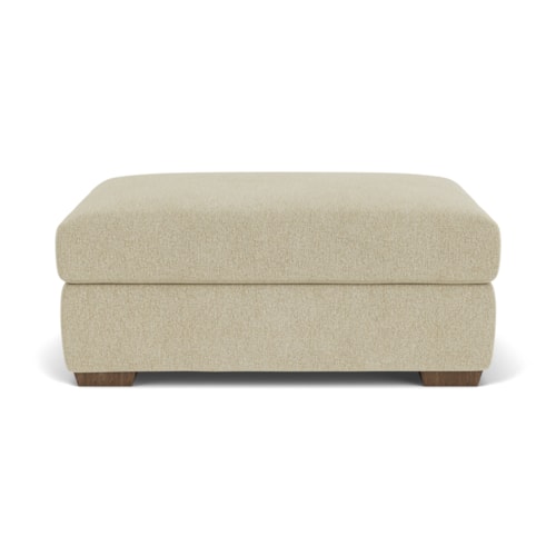 Casual Ottoman with Tapered Block Feet