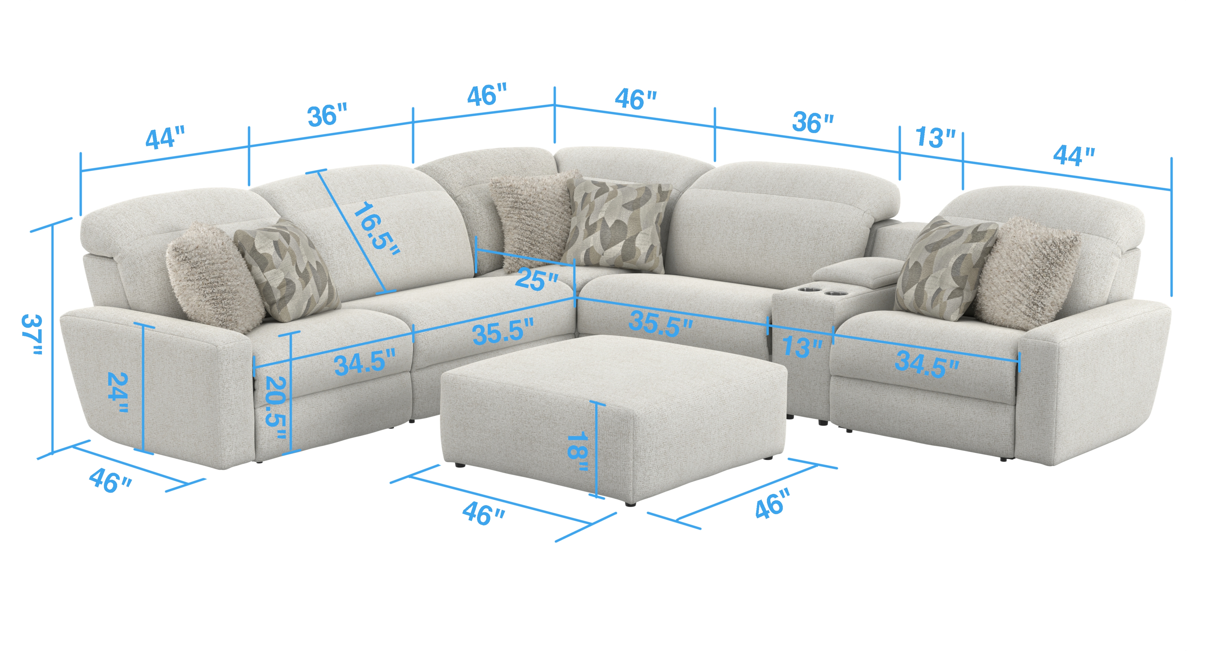 Power Adjustable Headrest Power Lsf Recliner