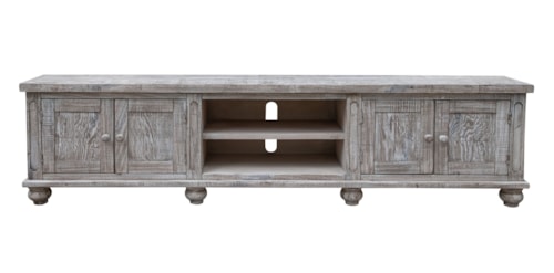 Rustic 93" TV Stand with Wire Management