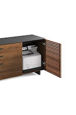 BDI Corridor Contemporary 2-Door Media Console with Center Drawer