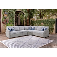 Casual All-Weather Resin Wicker 4-Piece Sectional