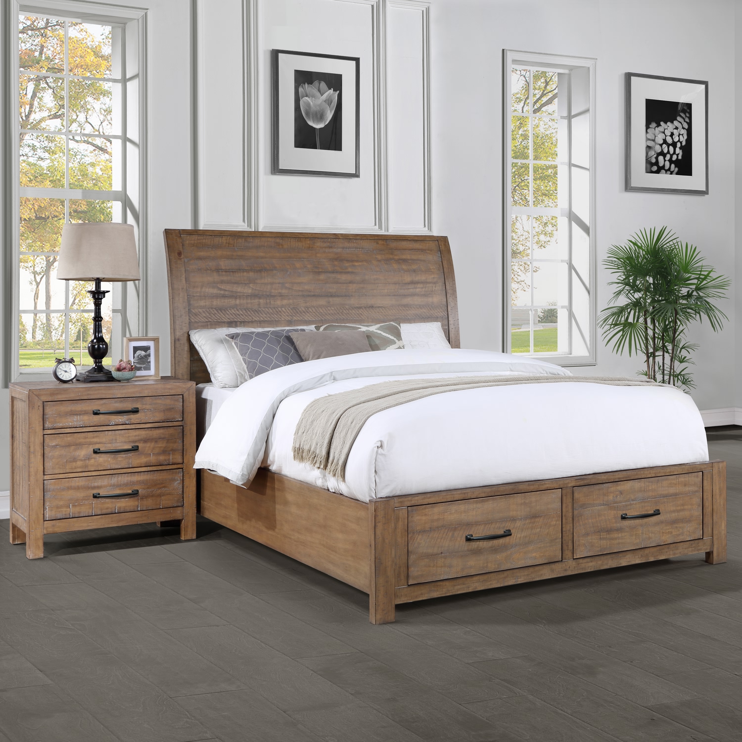 Winners Only Andria BA2001QS Transitional Queen Sleigh Bed with