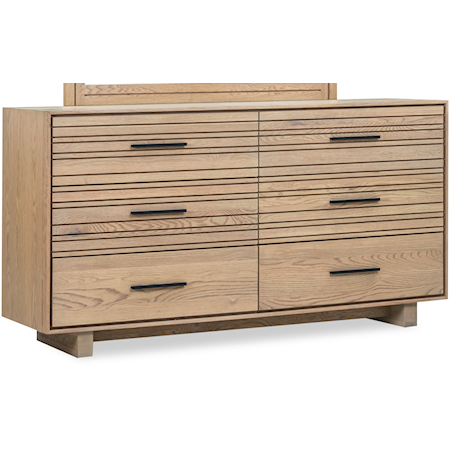 6-Drawer Slatted Dresser