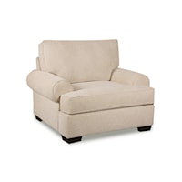 Contemporary Accent Chair with Rolled Arms