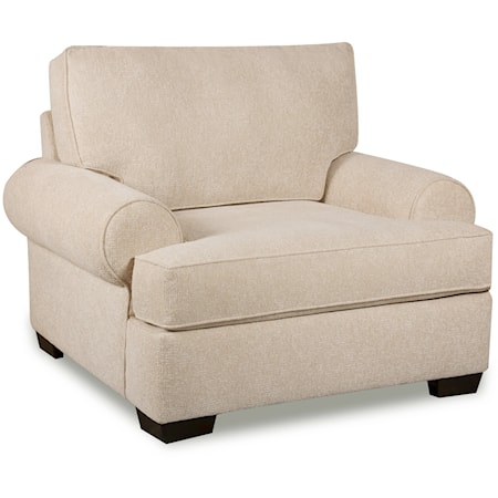 Contemporary Accent Chair with Rolled Arms