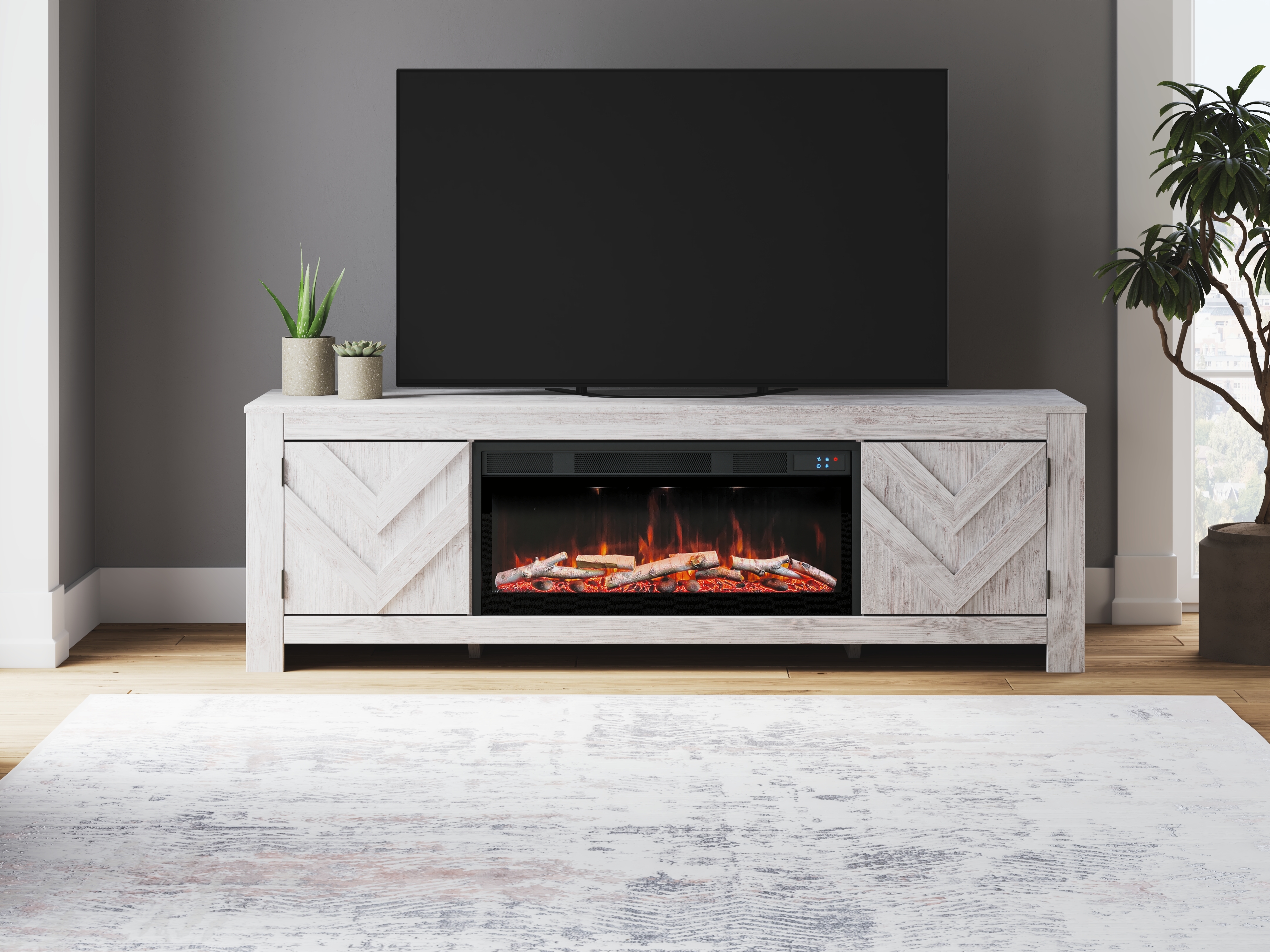 71&amp;quot; TV Stand With Electric Fireplace
