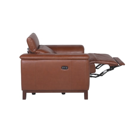 Dual-Power Leather Recliner