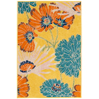 2' x 3' Yellow Multicolor Rectangle Rug