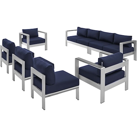 Outdoor 7 Piece Sectional Sofa Set