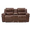 Signature Edmar Power Reclining Loveseat with Console