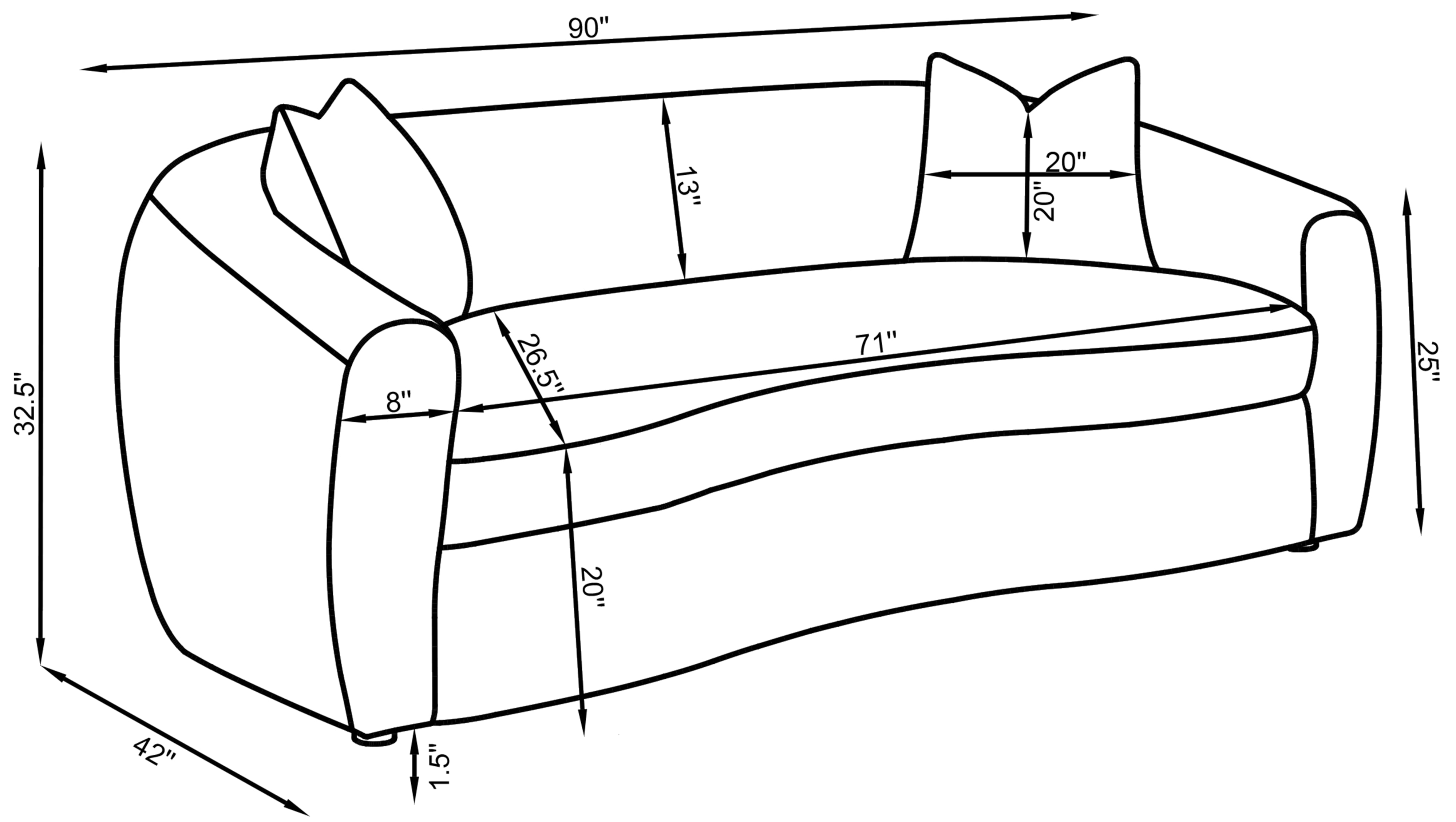 Coaster Isabella Isabella Faux Sheepskin Sofa