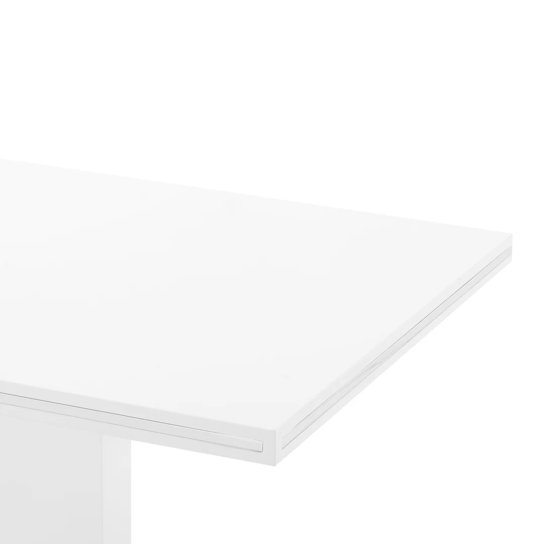 Armen Living Amanda Rectangular Pedestal Dining Table