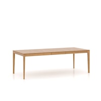 Contemporary Rectangular Wood Table with Self-Storing Leaf