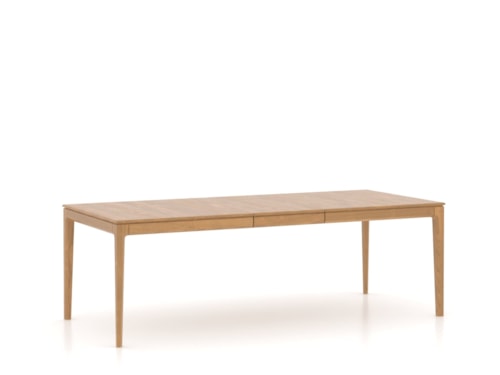 Contemporary Rectangular Wood Table with Self-Storing Leaf