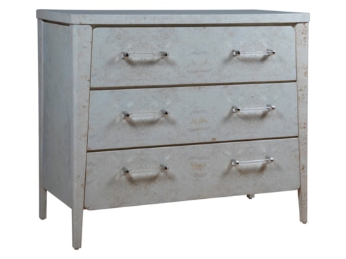 Transitional Accent Chest with Acrylic Hardware