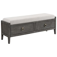 Contemporary Upholstered Storage Bench