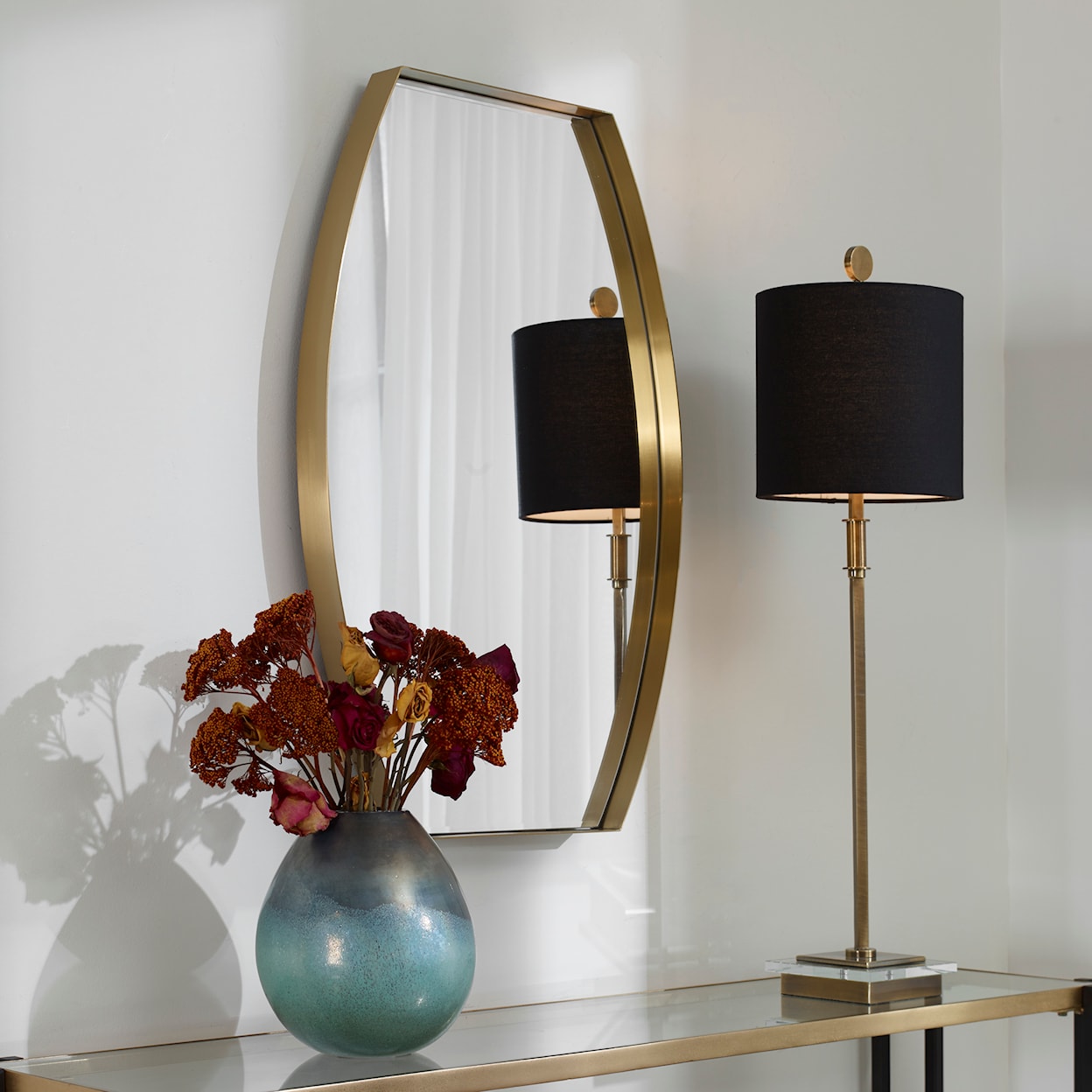 Uttermost Portal Portal Modern Brass Mirror