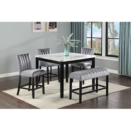 5-Piece Counter Height Dining Set