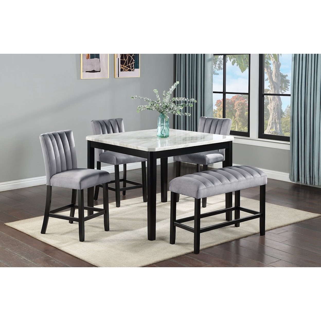 Crown Mark Pascal Counter-Height Dining Bench