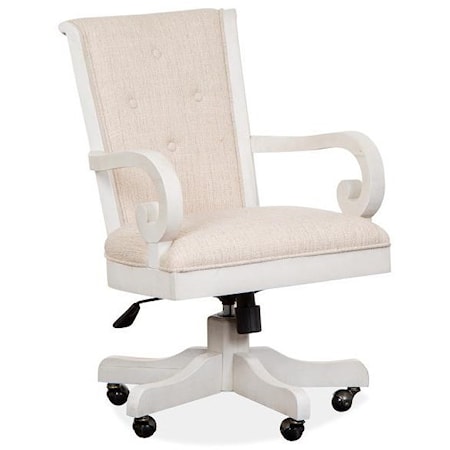 Upholstered Swivel Office Chair